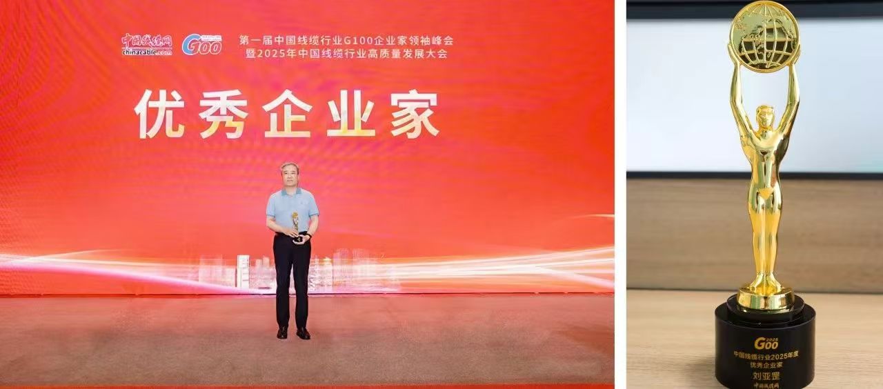 青纜副董事長總經理劉亞罡榮獲 第一屆中國線纜行業“優秀企業家”稱號(圖2)